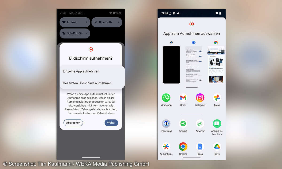 Android 15 Videos von Apps