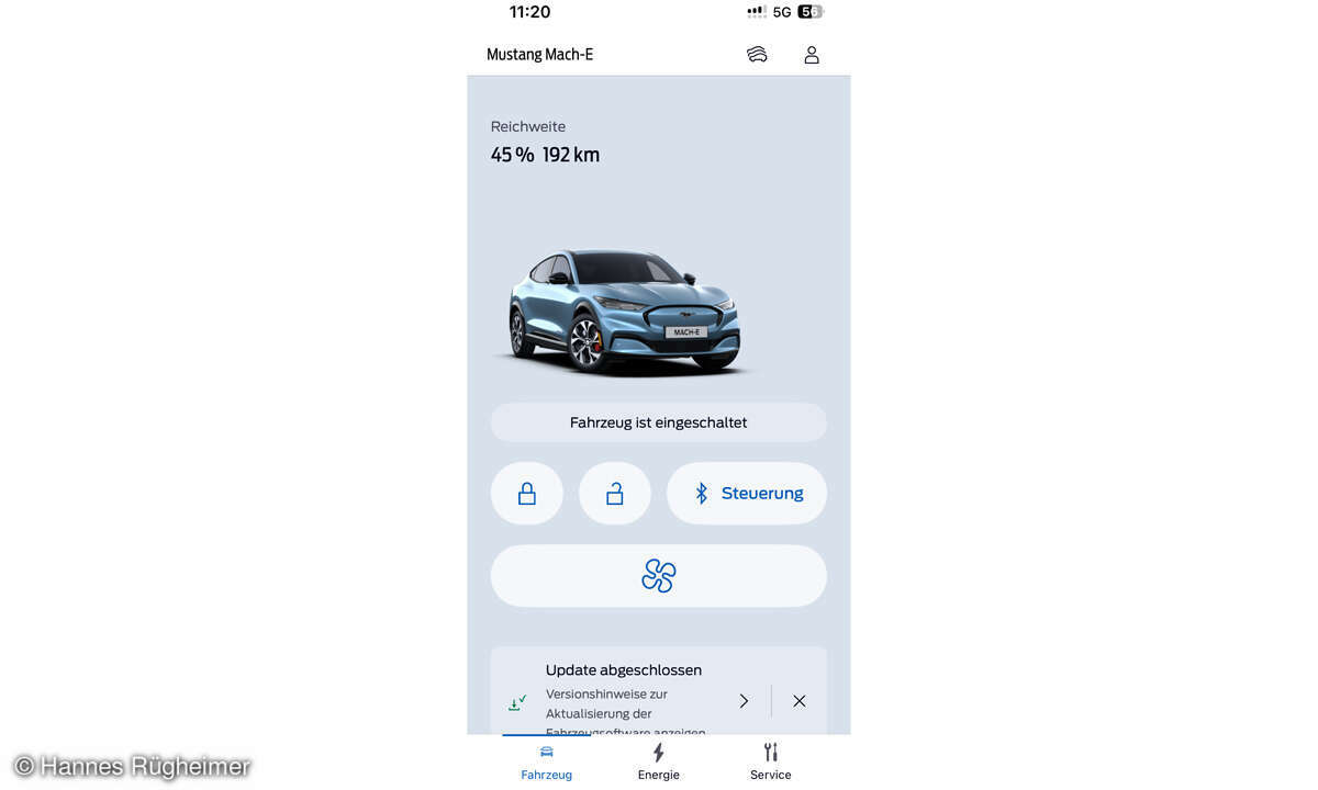 Ford Mustang Mach-E GT im Test: Screenshot App