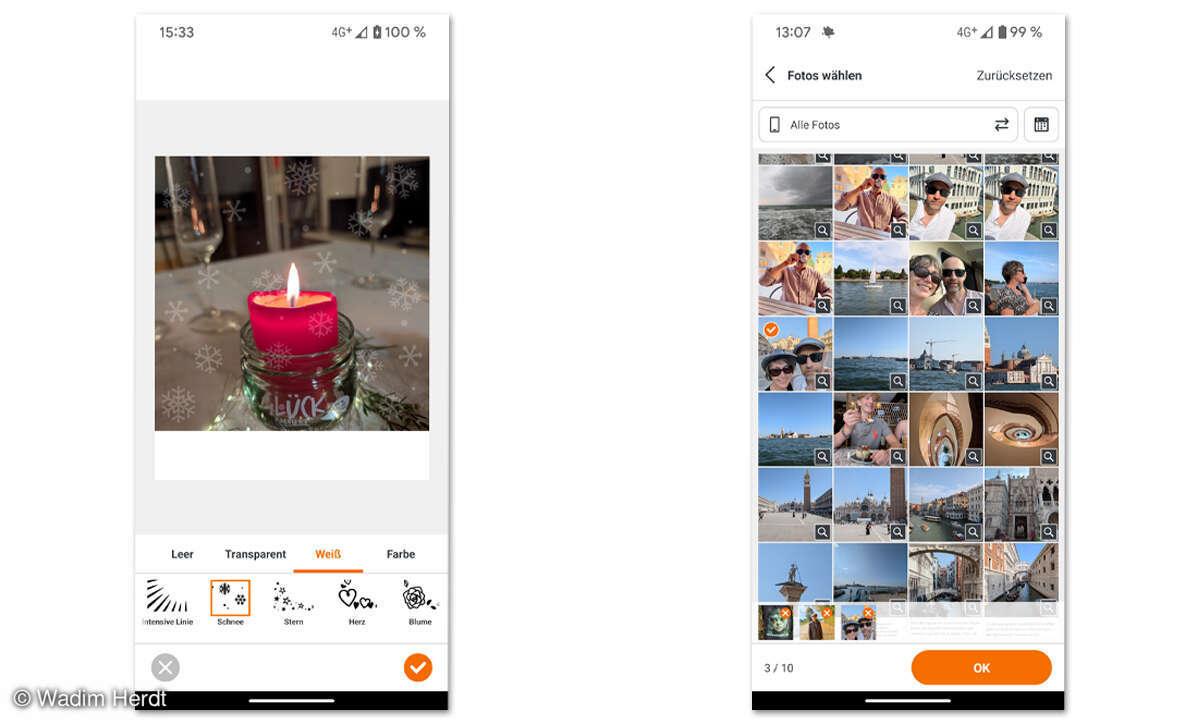Canon Selphy Square QX20 im Check: Screenshots