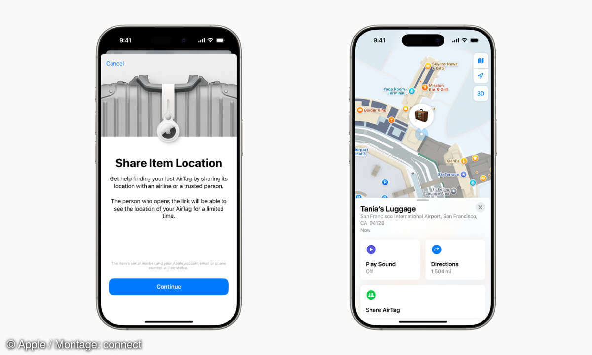 iOS 18.2: AirTag-Standort teilen