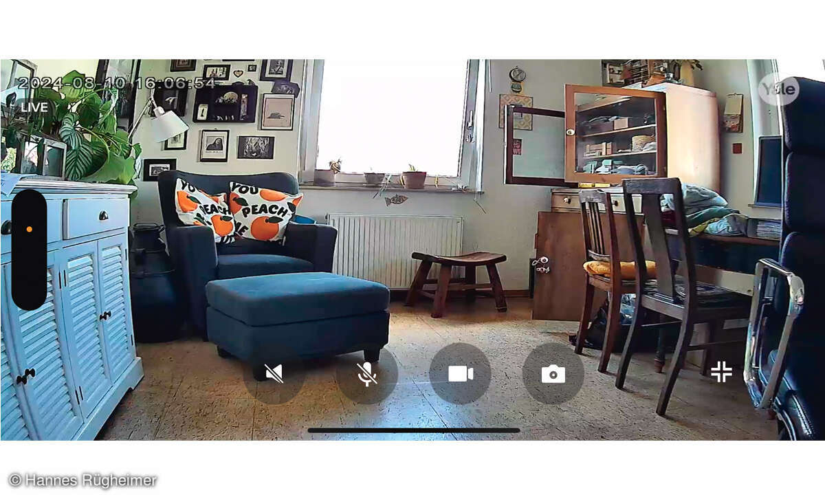Yale Smart Indoor Camera im Test: Screenshot