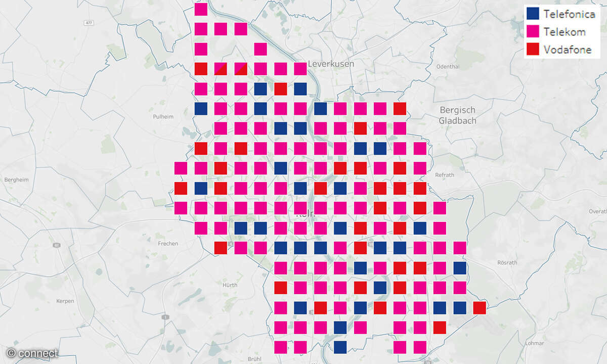 Mobilfunknetztest 2025: Qualität der Breitbandversorgung Kacheln Köln