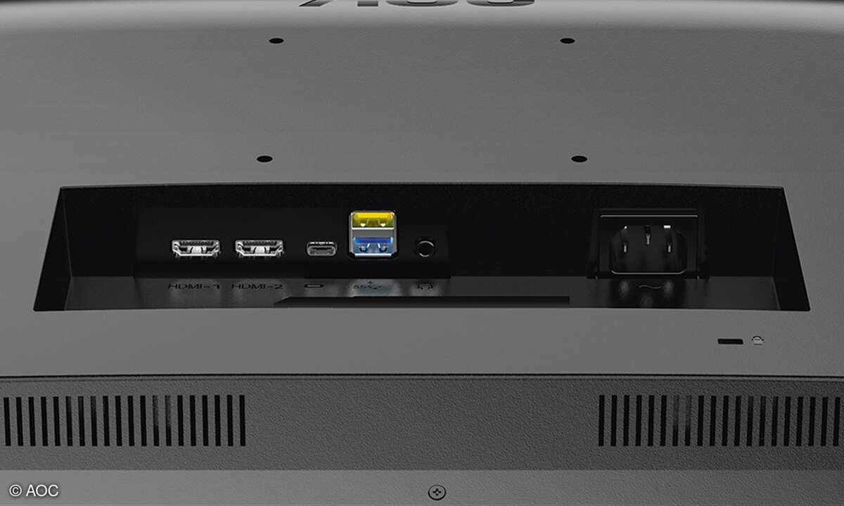 AOC U27B3CF im Test: Anschlüsse