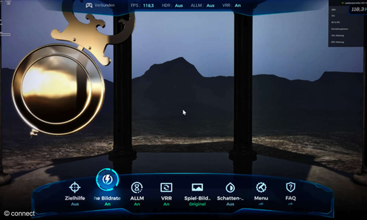 TCL 75MQLED85 im Test: Screenshot Gaming
