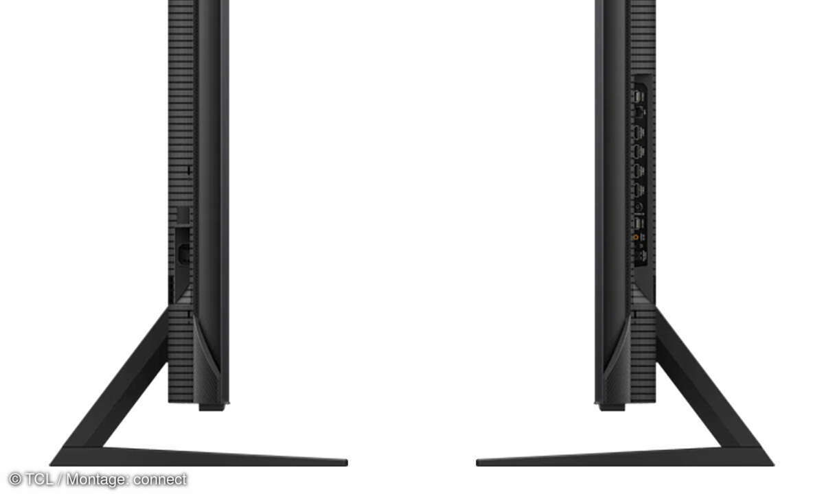 TCL 75MQLED85 im Test: Seitenansicht
