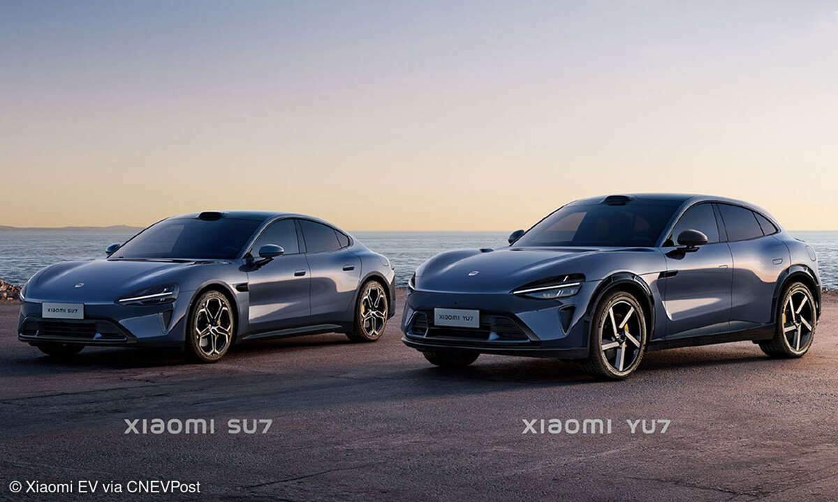 Der Xiaomi YU7 greift die Designsprache des SU7 auf. Zum Tesla Model Q gibt es noch keine Bilder.