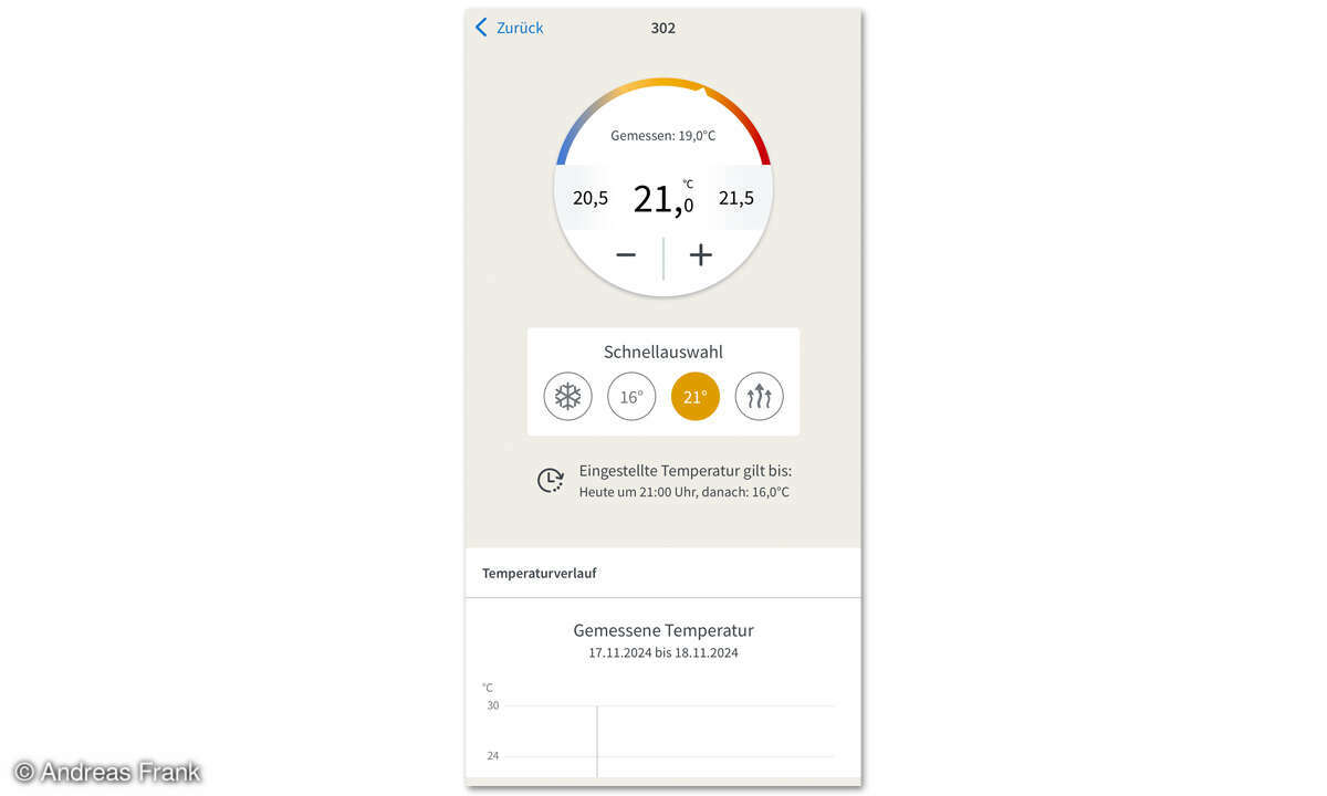 AVM Fritz!Dect 302 im Test: Screenshot App