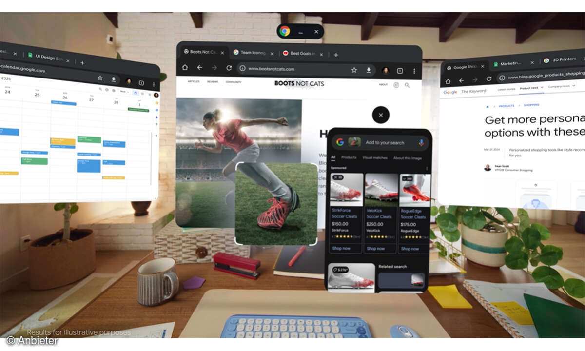 Android XR Screenshot Google Chrome
