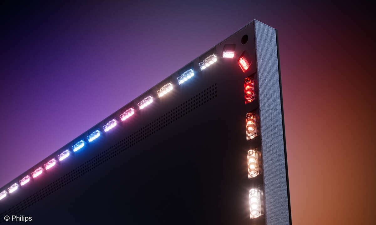 Philips 65OLED959 im Test: Ambilight Plus TV Rückseite