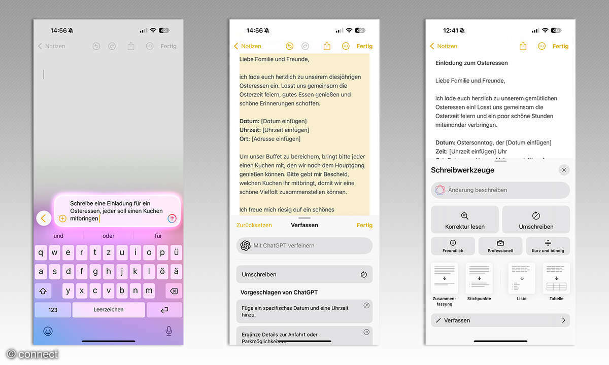 Apple Intelligence Schreibwerkzeuge