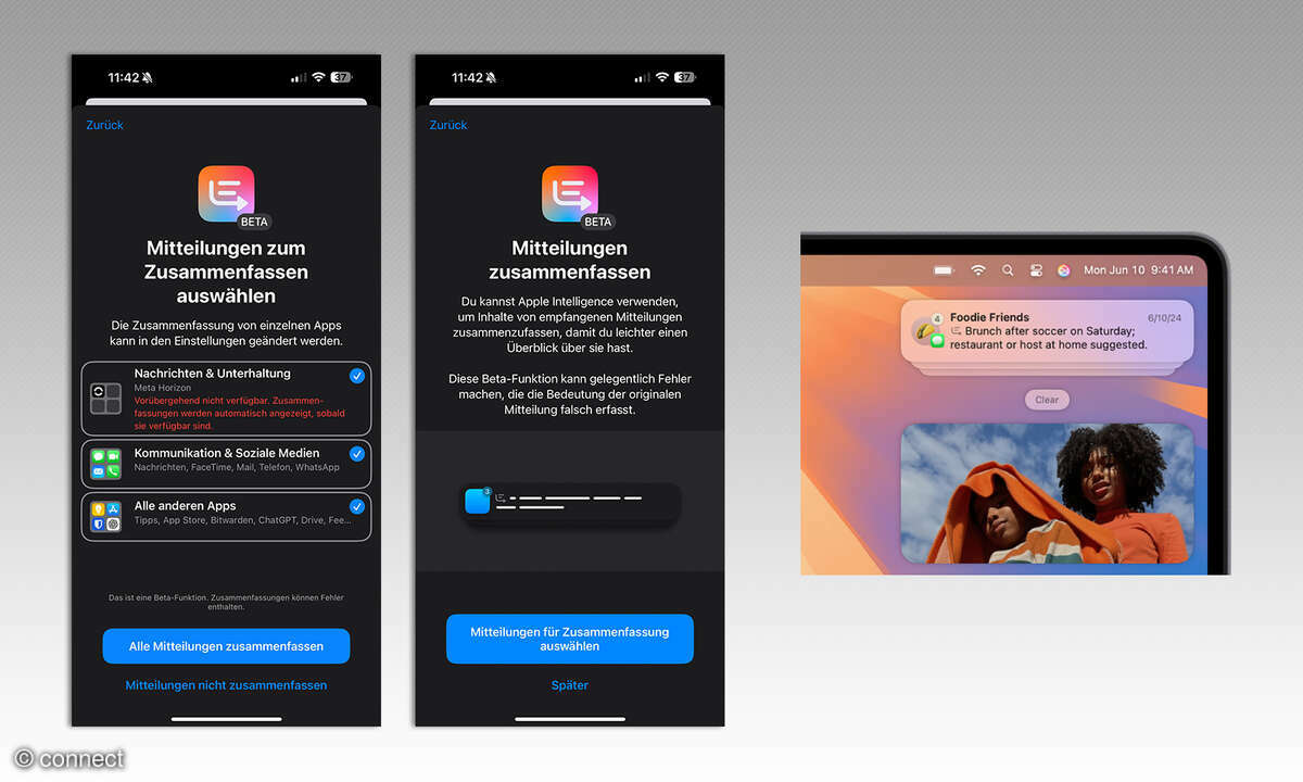 Apple Intelligence Mitteilungen zusammenfassen