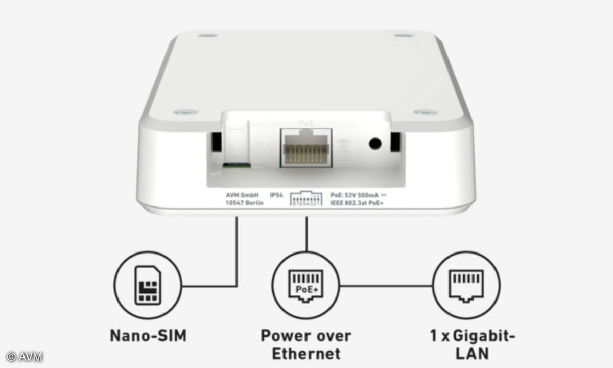 Fritz!Box 6860 5G im Test: Unterseite