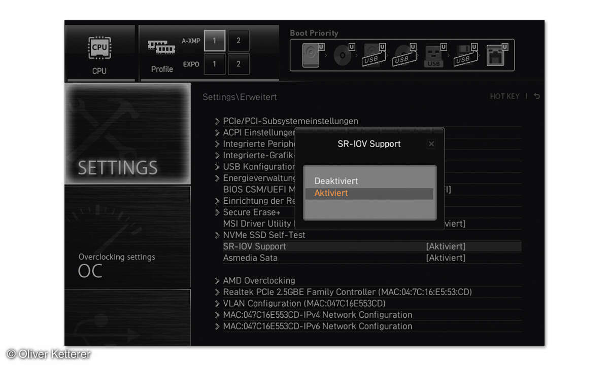 DeepSeek am PC: Screenshot BIOS