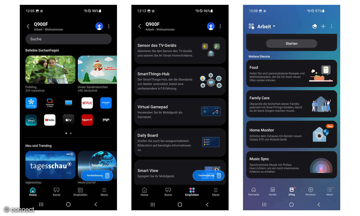 Samsung GQ75QN900F im Test: Handy Screenshots