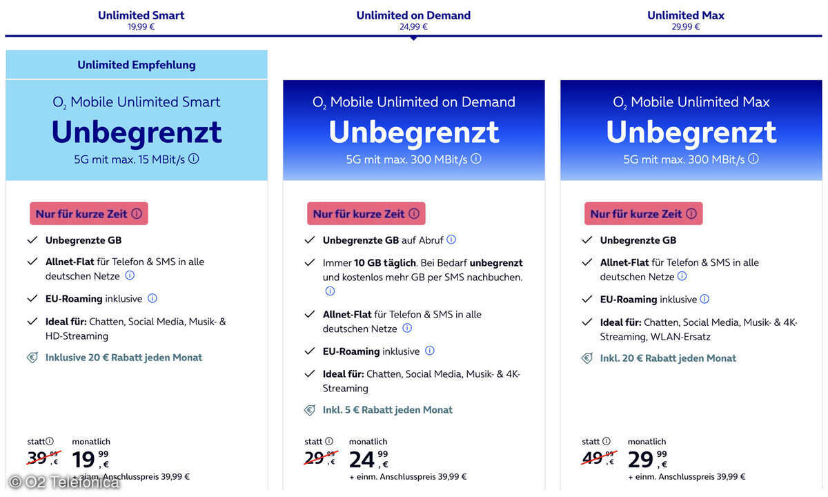 O2 Unlimited Tarife