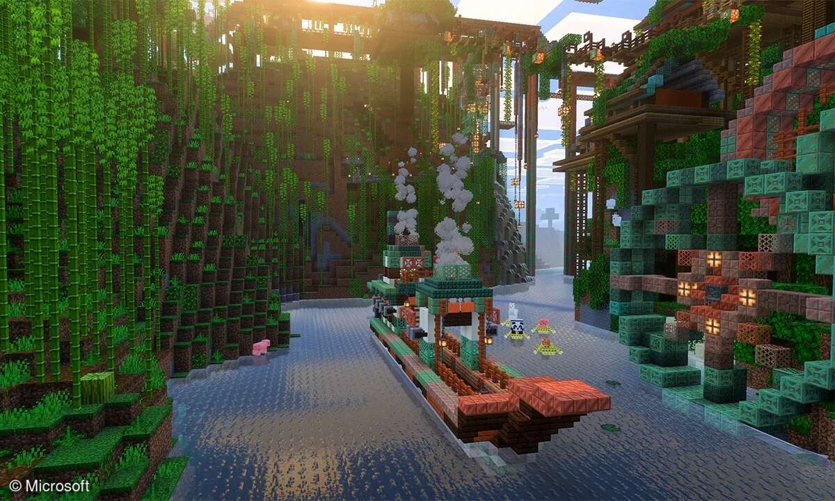 Das optisch simpel gehaltene Minecraft bekommt ein Grafik-Update.