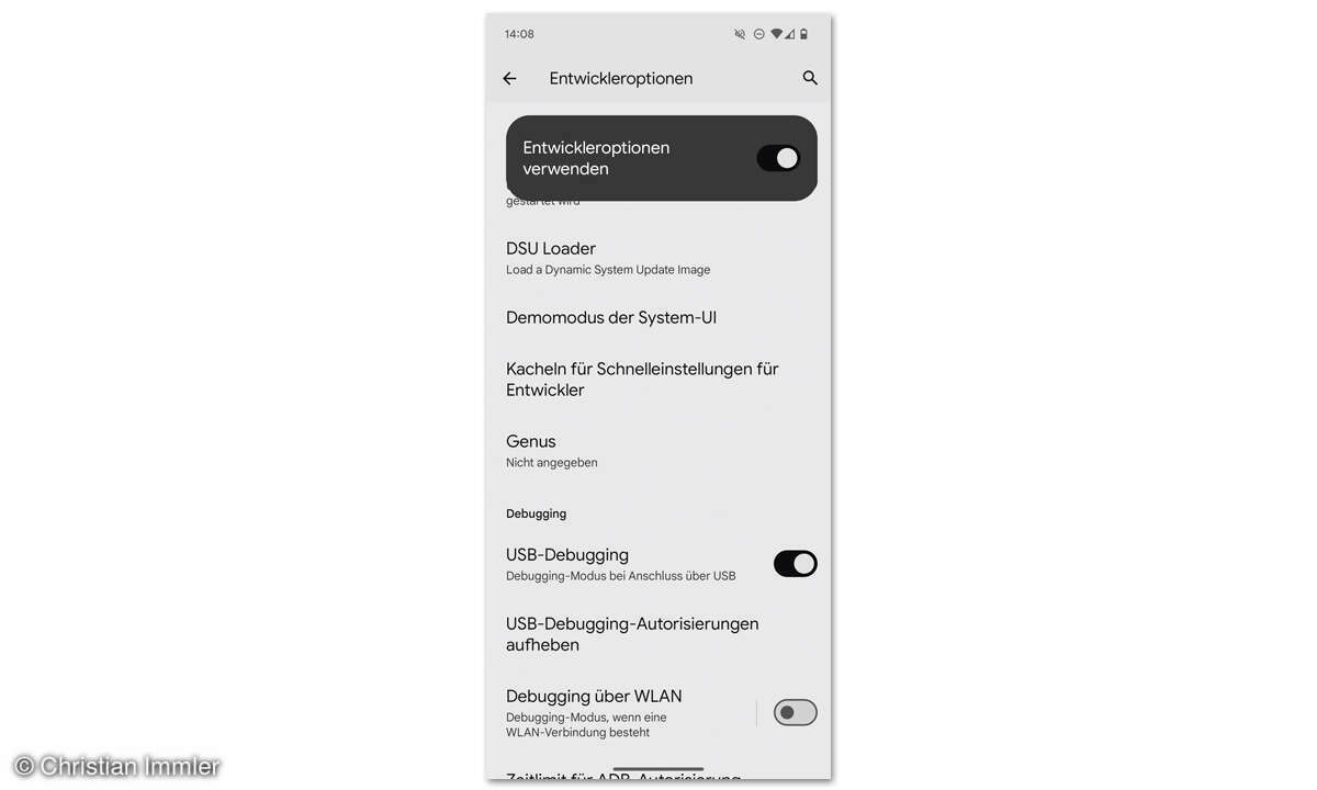 Smartphone mit Scrcpy ohne Konto fernsteuern: Screenshot