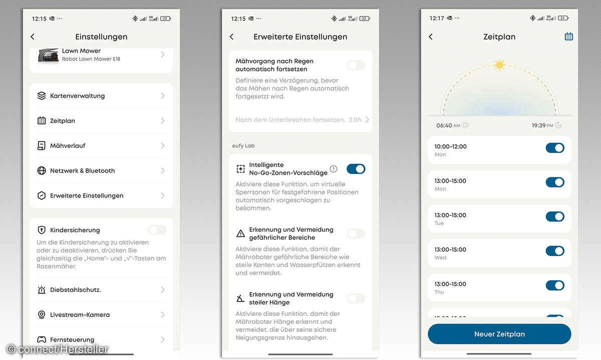 Anker Eufy E18 Test Screenshots Einstellungen