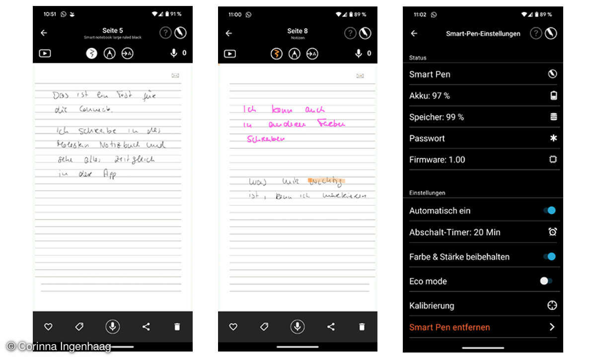 Moleskine Smart Writing Set im Check: Screenshots