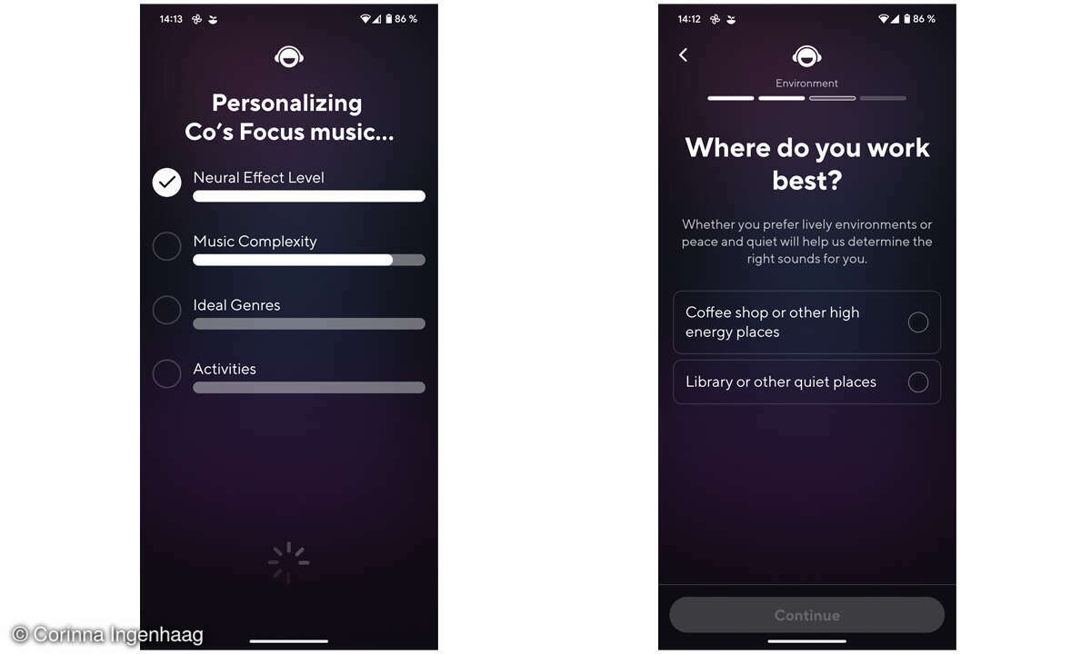 Brain.fm im Test: Screenshots