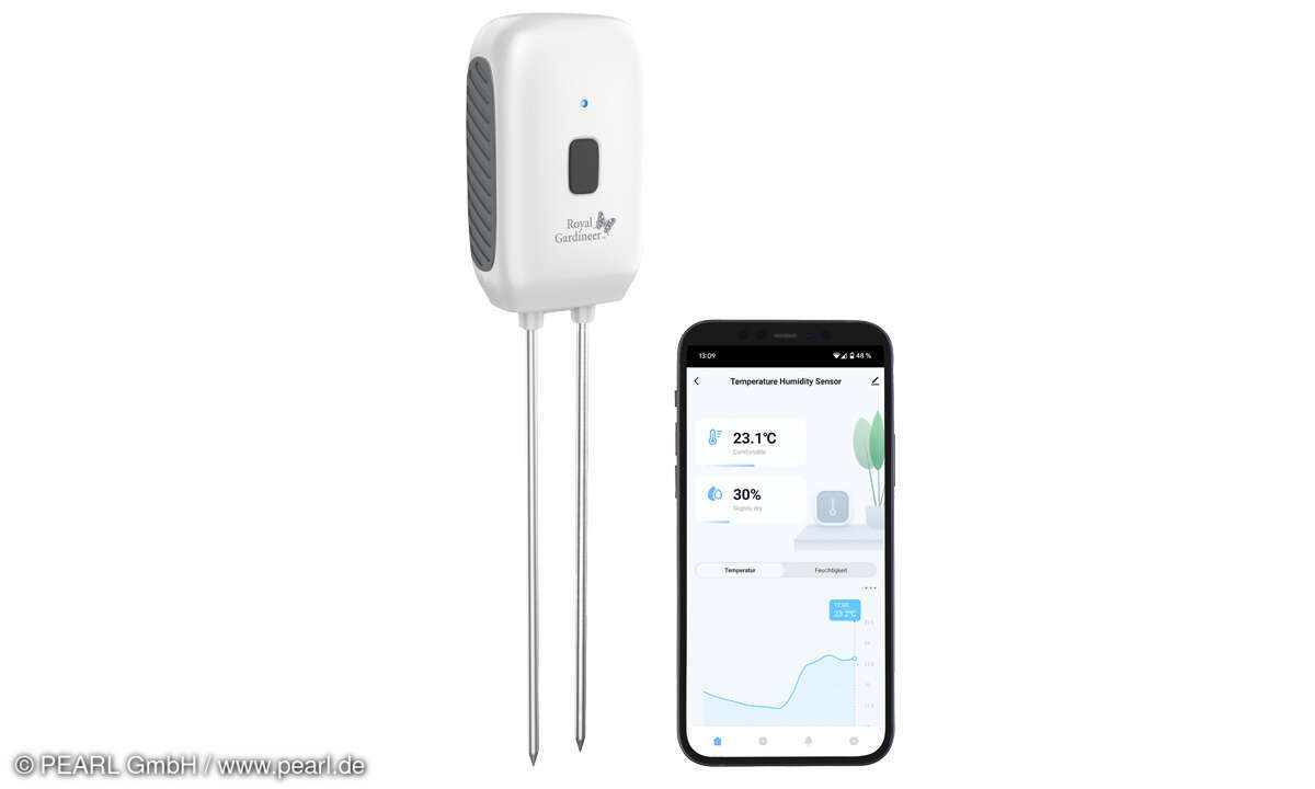 Boden-Feuchtigkeits- und Temperatur-Sensor von Royal Gardineer im Check