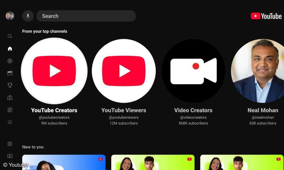 Youtube feilt an der App-Oberfläche für TVs und Konsolen.