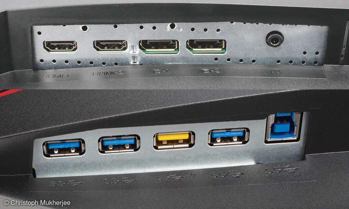 AOC CU34G2XPD im Test: Anschlüsse