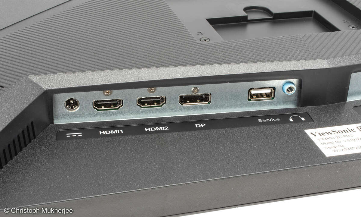 Viewsonic VX3480-2K-PRO im Test: Anschlüsse