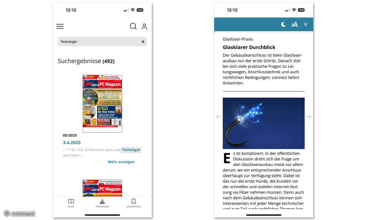 Die neue WEKA Magazin Kiosk App: Suche, Lesemodus