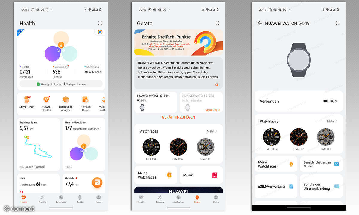 Huawei Watch 5 Test Screenshots Health App