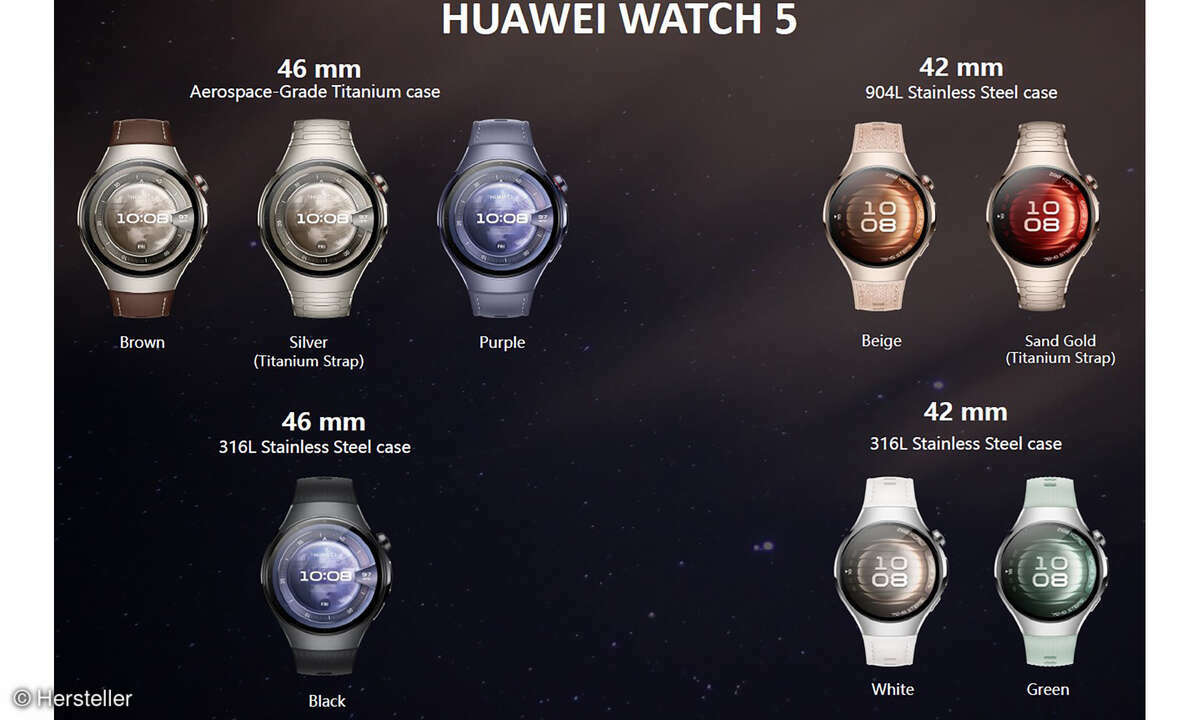 Huawei Watch 5 Test Varianten