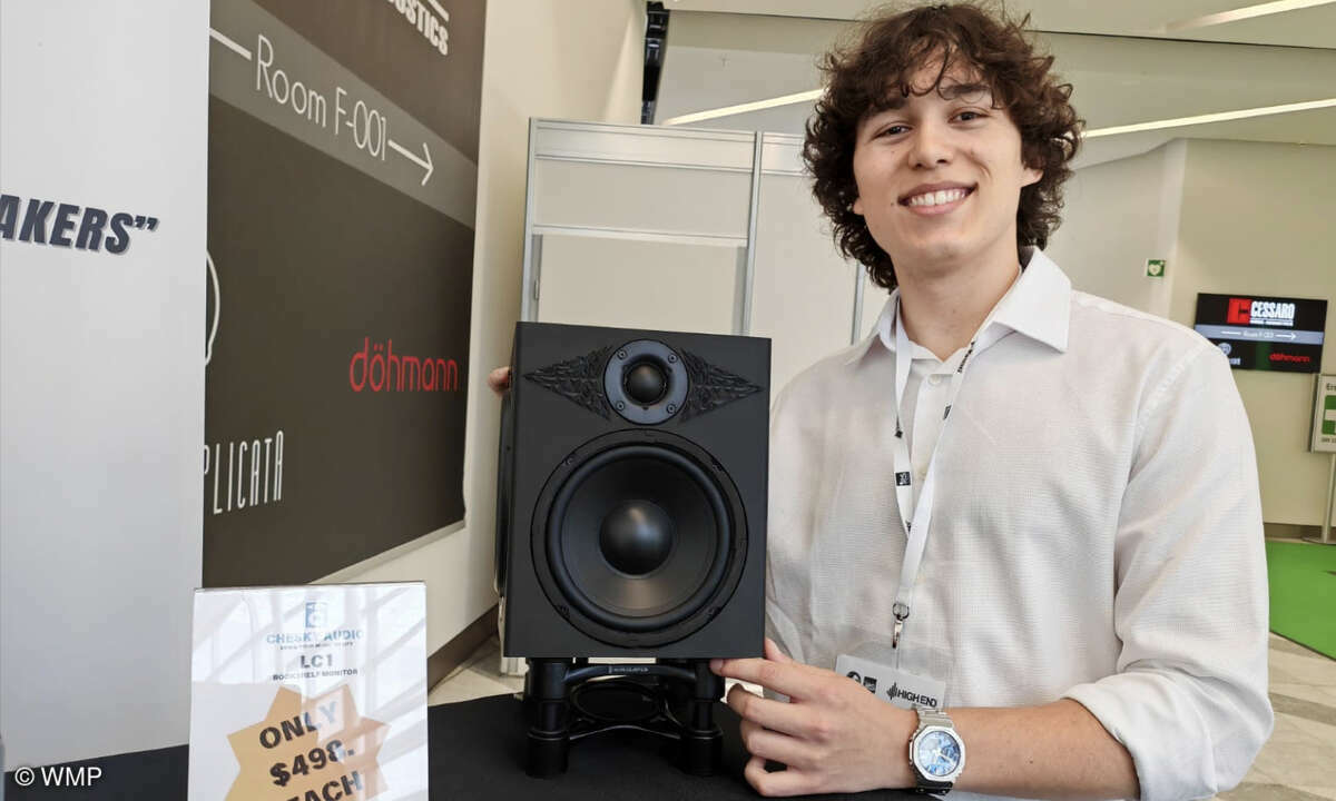 Speaker Startup Lucca Chesky präsentiert persönlich seine preisgünstigen Aktivmonitore.