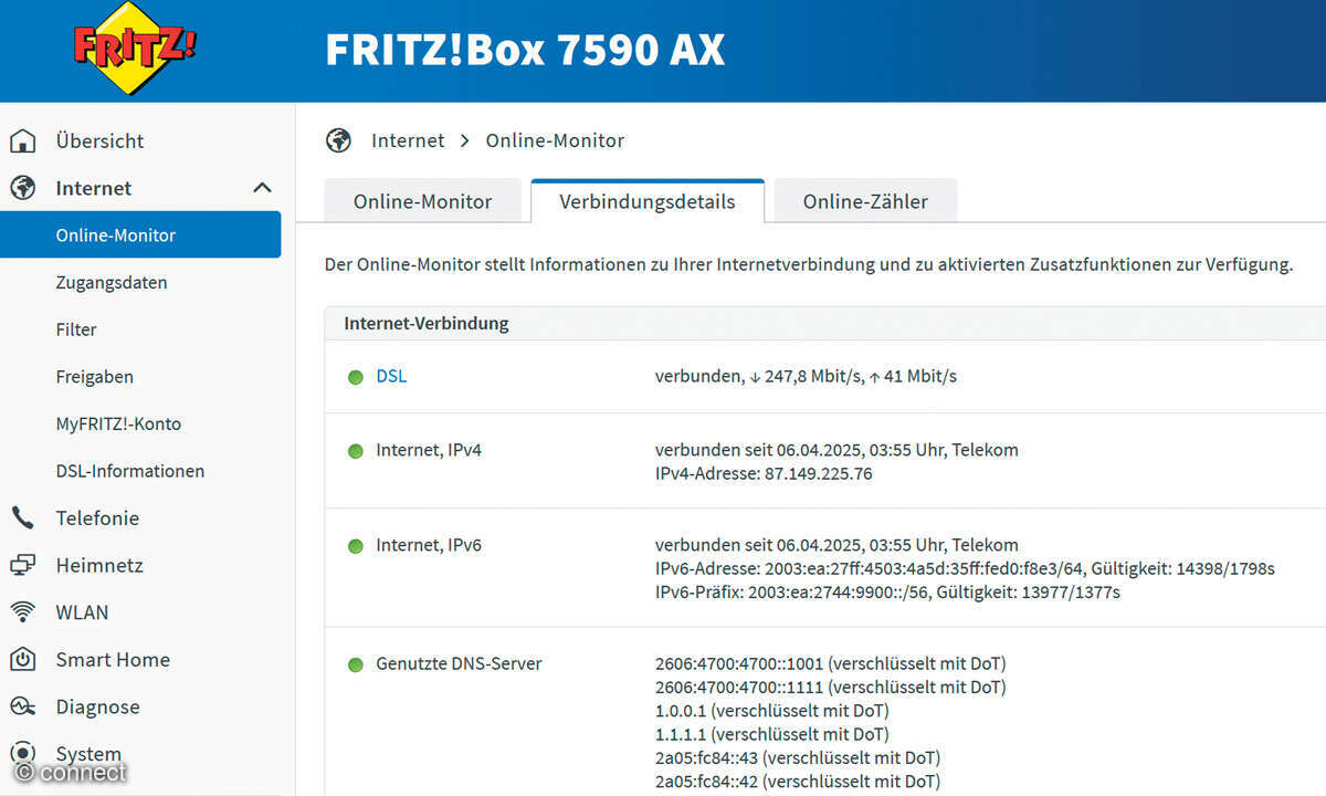 Warnzeichen gehackter Router: Screenshot Geringe Internetgeschwindigkeit