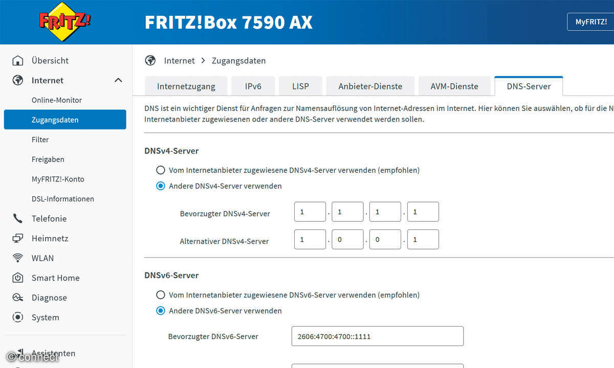 Warnzeichen gehackter Router: Screenshot Browser lädt seltsame Websites