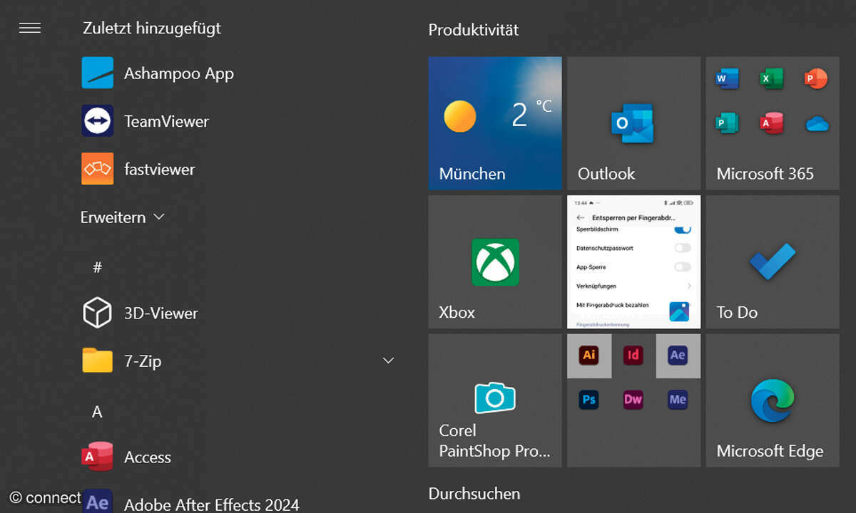 Warnzeichen gehackter Router: Screenshot Unbekannte Software auf dem PC