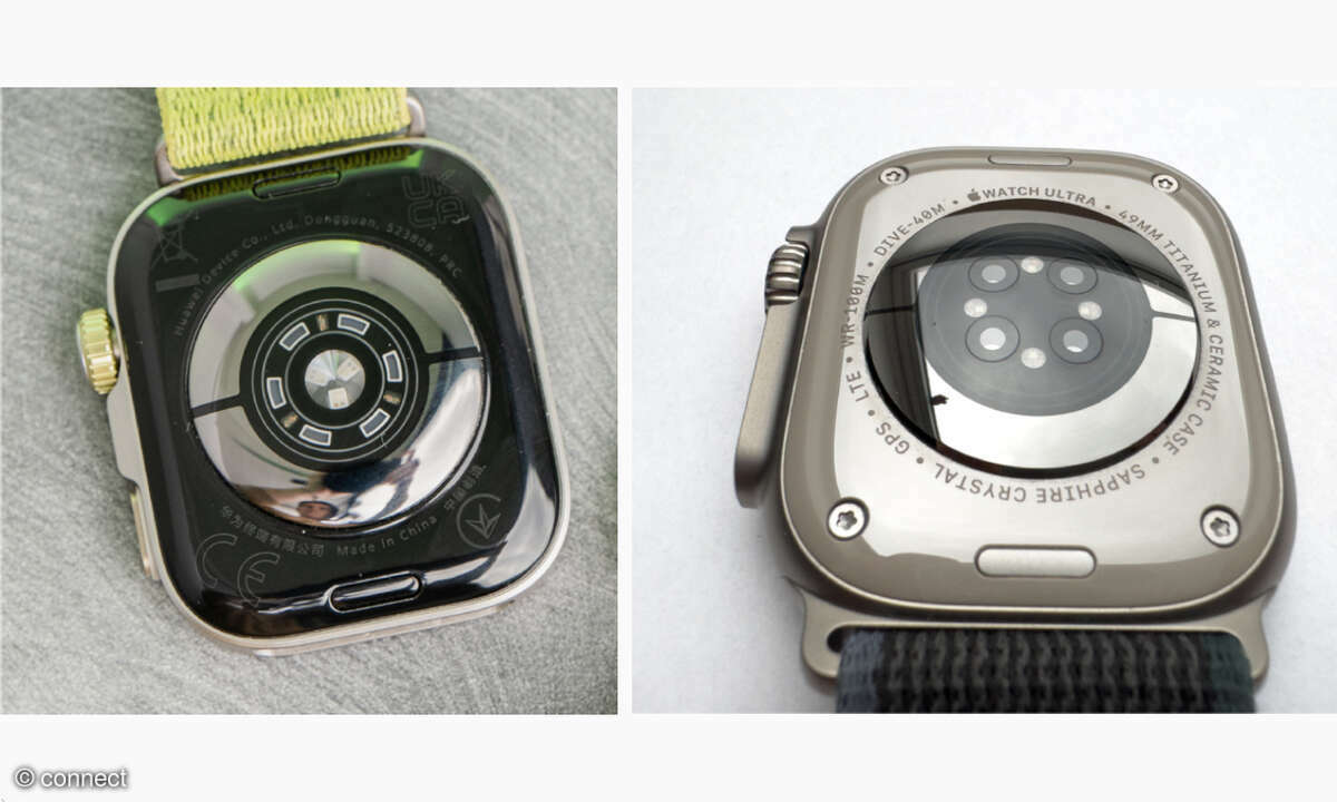 Huawei Watch Fit 4 Pro vs. Apple Watch Ultra 2: Sensorik