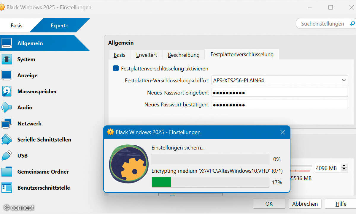 Black Windows 2025 Workshop: Screenshot Festplattenverschlüsselung
