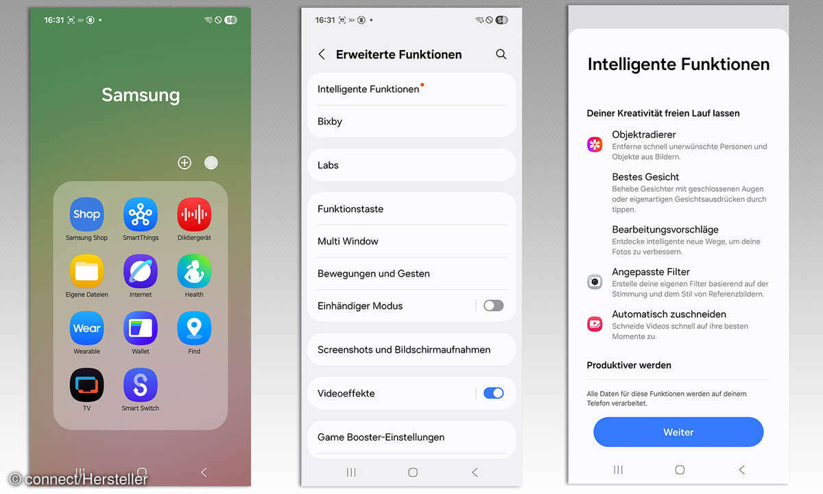 Samsung Galaxy A56 Test Screenshots intelligente Funktionen