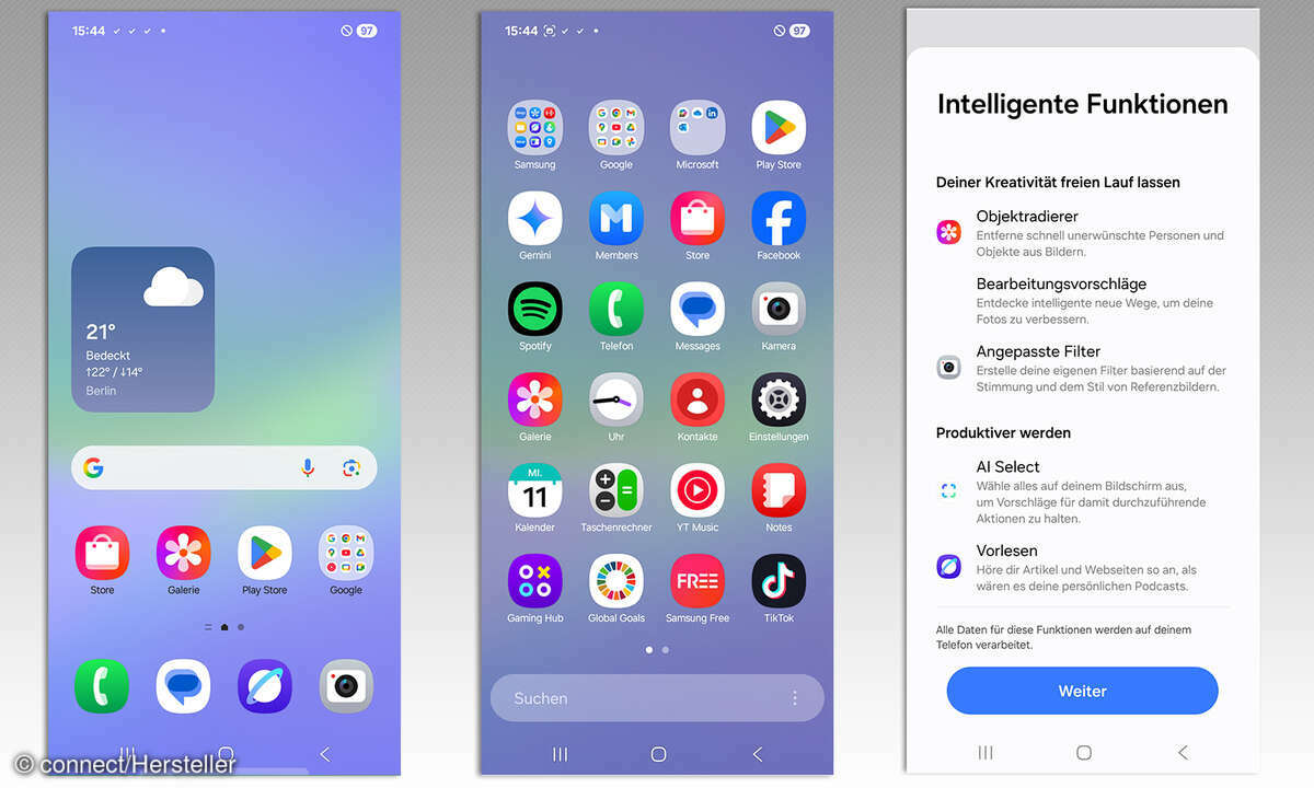 Samsung Galaxy A26 und A36 Test Screenshots One UI 7