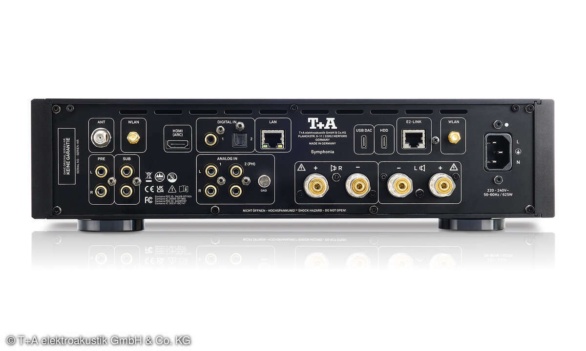 HiFi-Verstärker T+A Symphonia Rückansicht