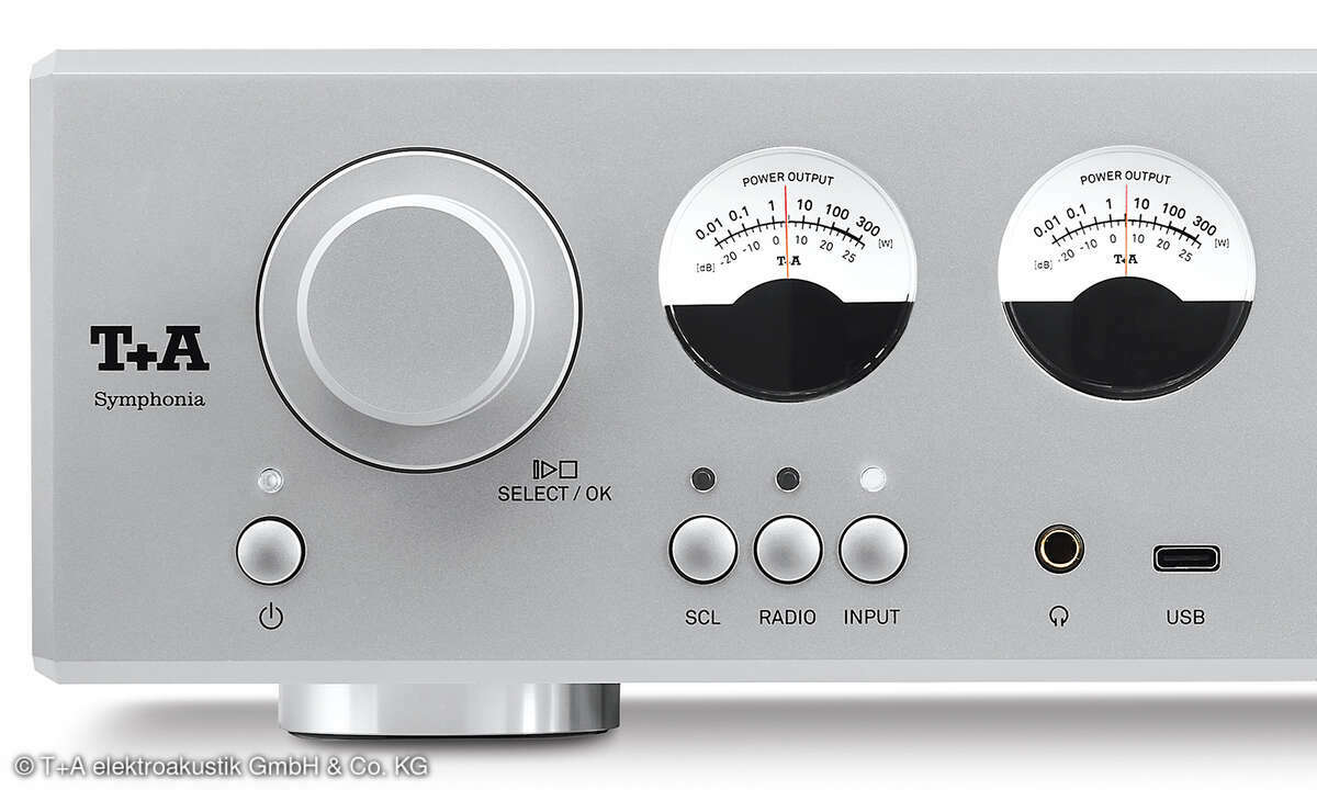 HiFi-Verstärker T+A Symphonia Detailansicht Front links