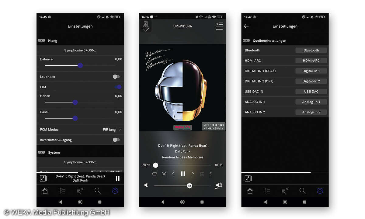 App-Screenshots T+A MusicNavigator G3