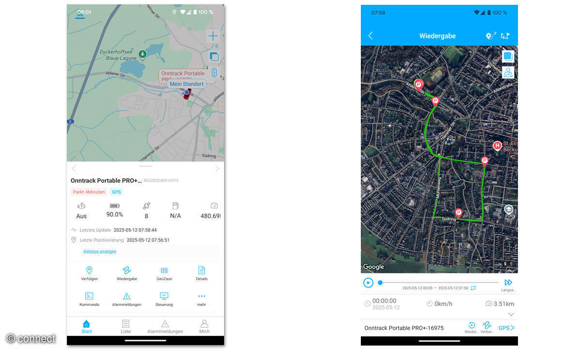 Onntrack Portable Pro+ im Check: Screenshots App