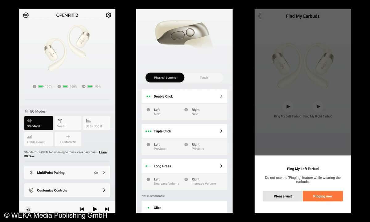 App-Screenshots Shokz App