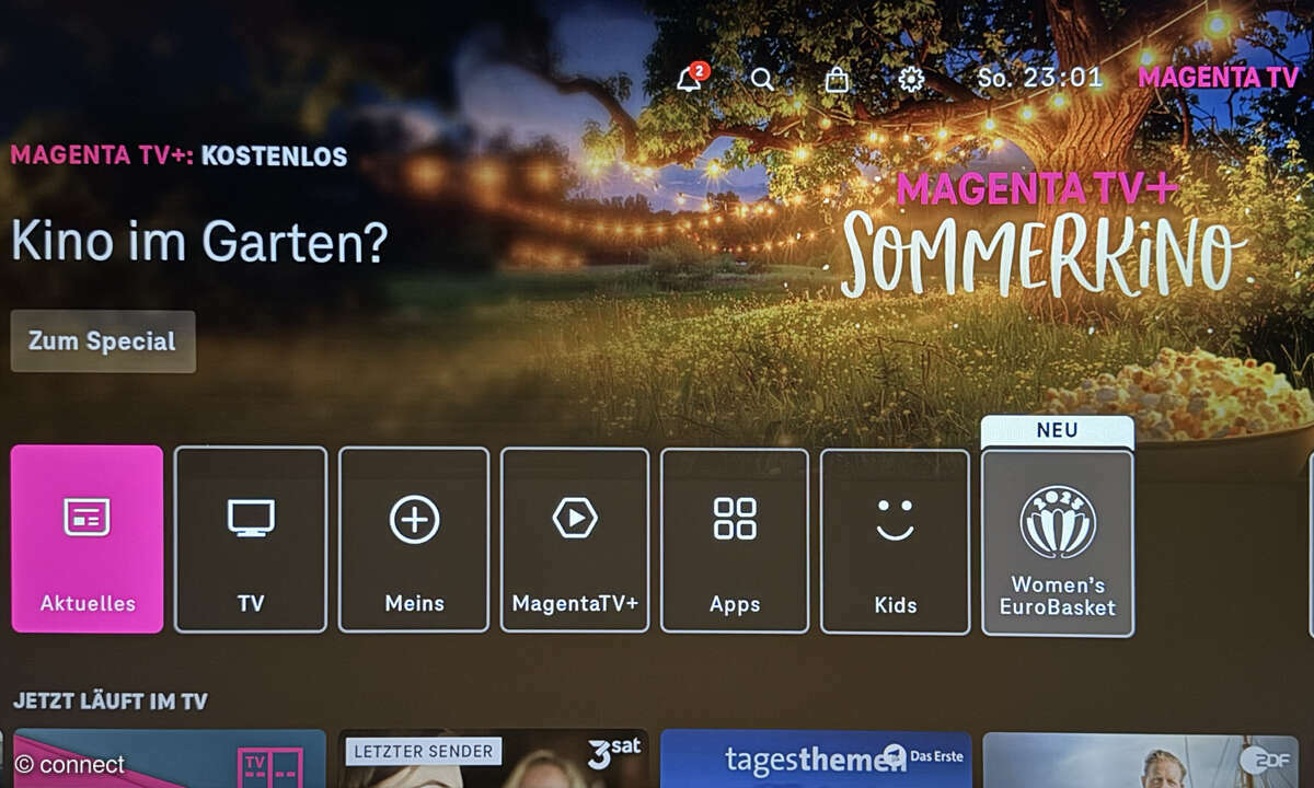Telekom MagentaTV Smart im Test: Screenshot Hauptmenü