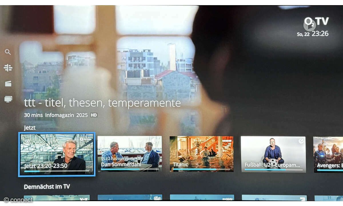 Telefónica o2 TV im Test: Screenshot Hauptmenü