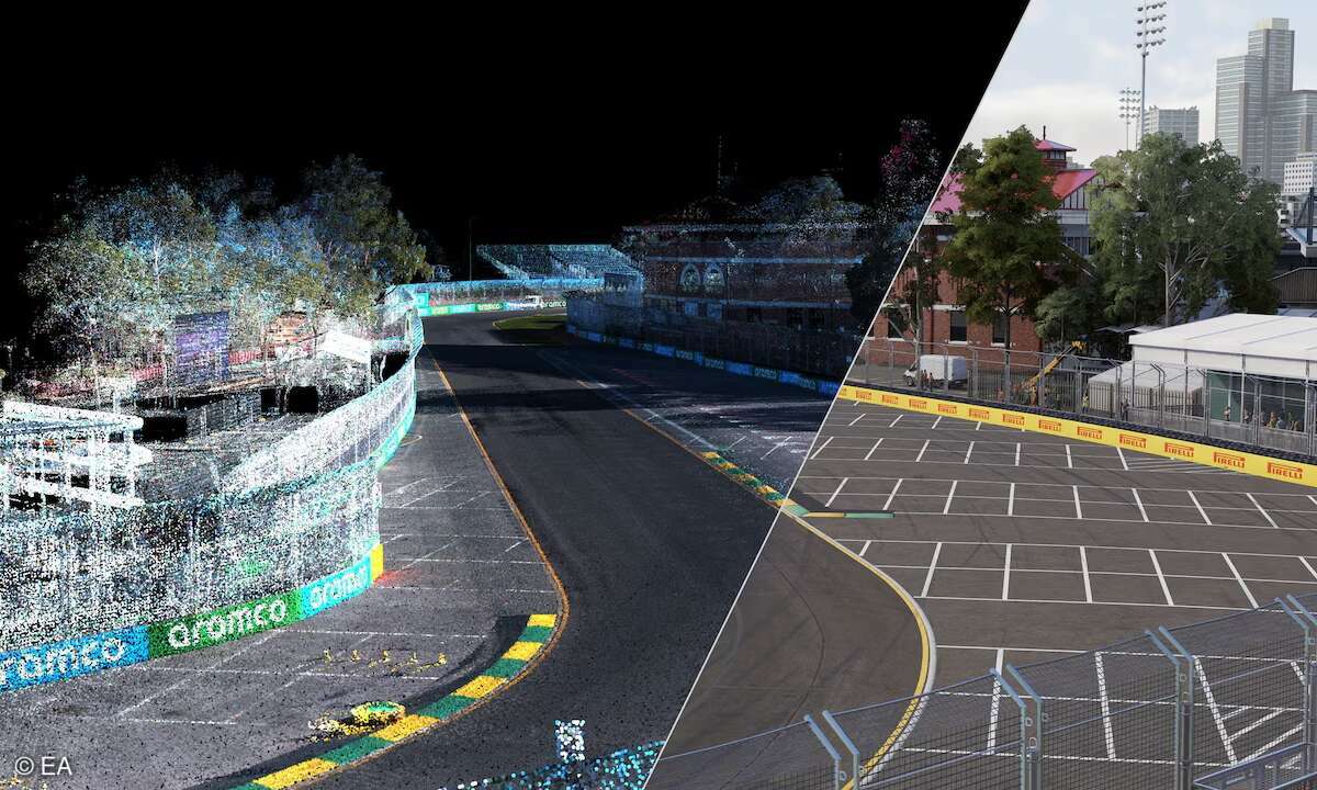 Die Strecken wurden Laser-vermessen - wie in vielen Rennspielen, die etwas auf sich halten.