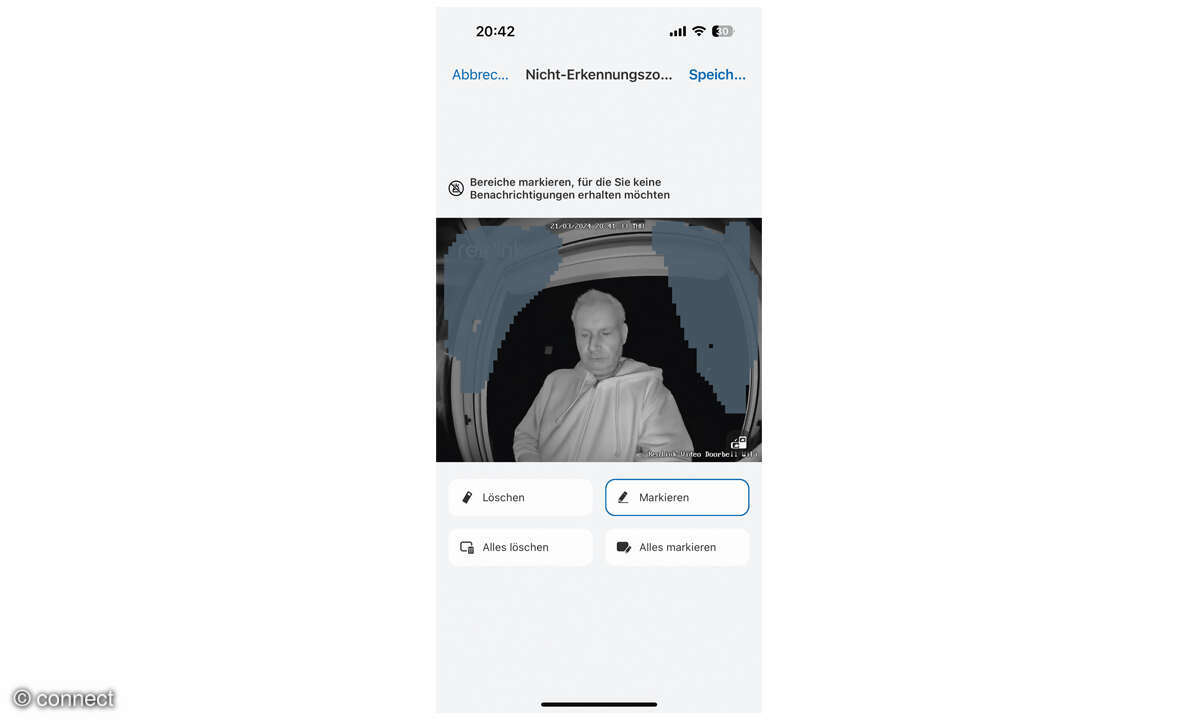 Reolink Video Doorbell Battery im Test: App Screenshot