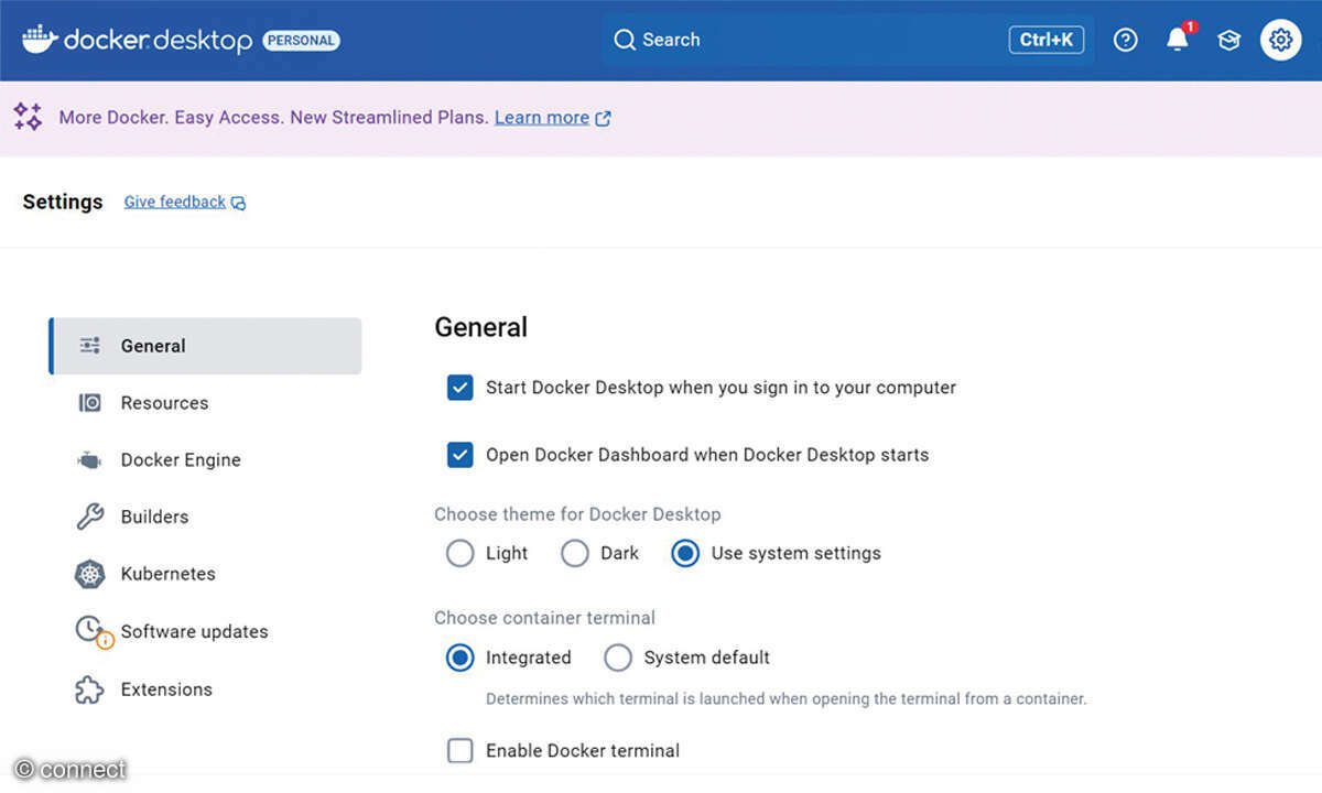 Homeserver Screenshot docker Desktop