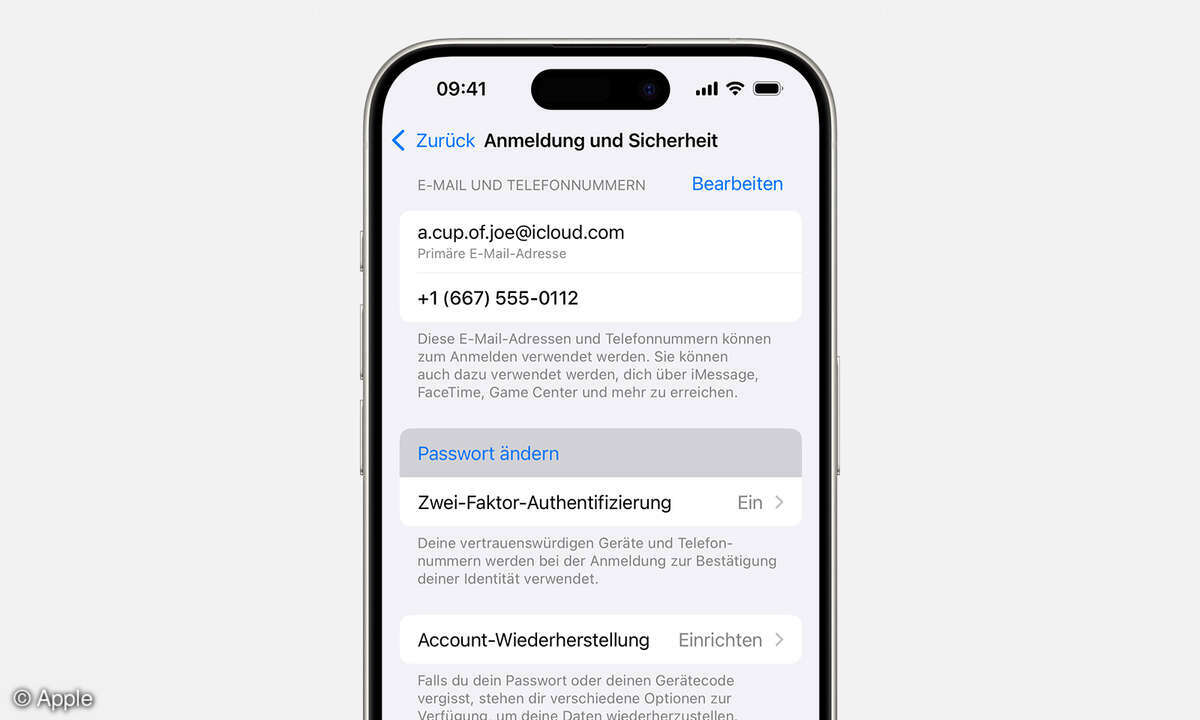 Apple Account Passwort ändern